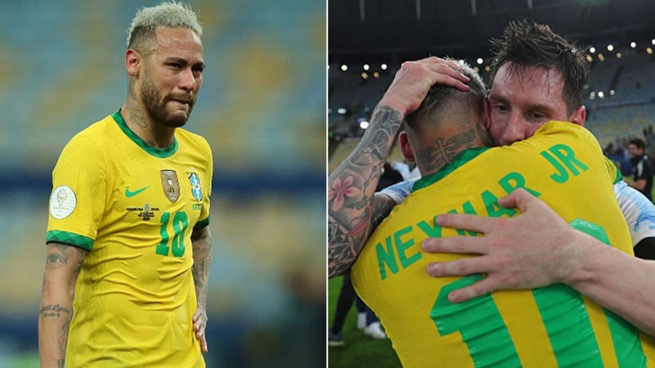 Copa America Final: Neymar breaks down after Brazil&#39;s defeat to Argentina, Messi consoles him with a tight hug - Watch | Football News - Hindustan Times
